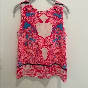 Lilly Pulitzer Pink and Blue Graphic Tank